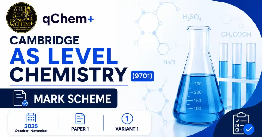 Cambridge AS Level Chemistry (9701) Past Papers – Mark Scheme 2025 – October-November – Paper 1 – Variant 1
